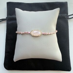 Kendra Scott Pink Gold Braided Bracelet with Rose Quartz